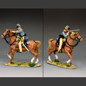 Confederate Cavalry Trooper Aiming Carbine