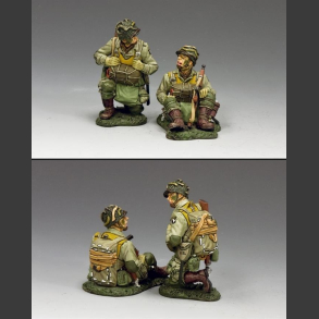 Kneeling and Sitting Paratroopers (101st. Airborne) 