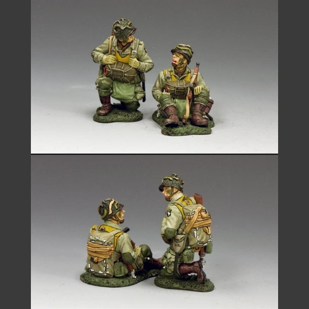 Kneeling and Sitting Paratroopers (101st. Airborne) 