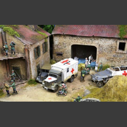 Farmhouse and Barn - diorama