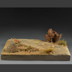 Gravel road through field terrain - diorama