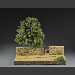 Gravel road through terrain - diorama