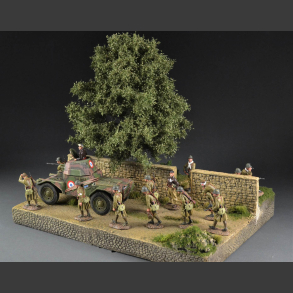 Gravel road through terrain - diorama