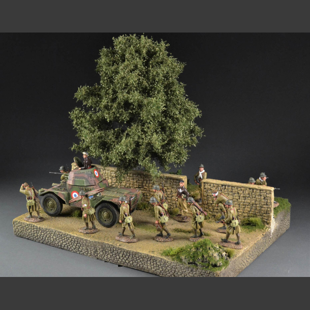 Gravel road through terrain - diorama