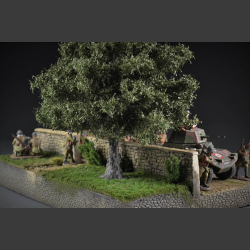 Gravel road through terrain - diorama