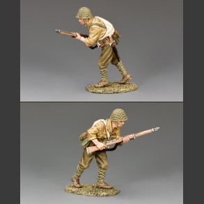 Asvancing Japanese soldier