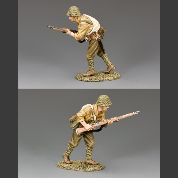 Asvancing Japanese soldier