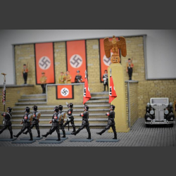 Nazi grandstand seats - diorama 