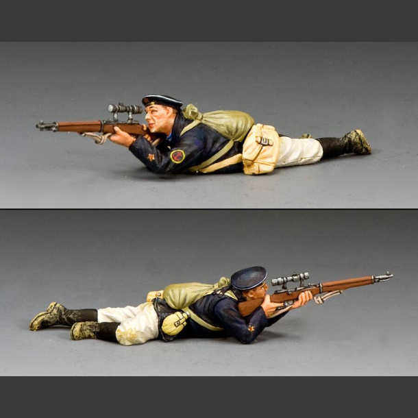 "Russias Naval Infantry - Lying Prone Sniper