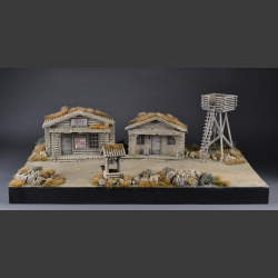 Western houses and watchtower - Diorama