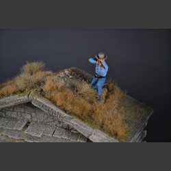 Western houses and watchtower - Diorama