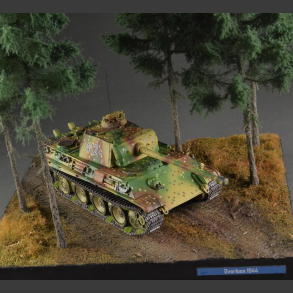 Coniferous forest and road - diorama