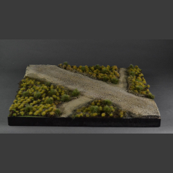 Gravel road and paths through landscape - diorama