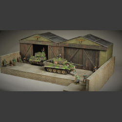 German Factory with platform - diorama