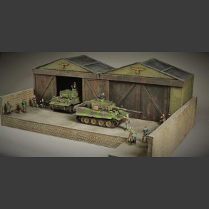 German Factory with platform - diorama