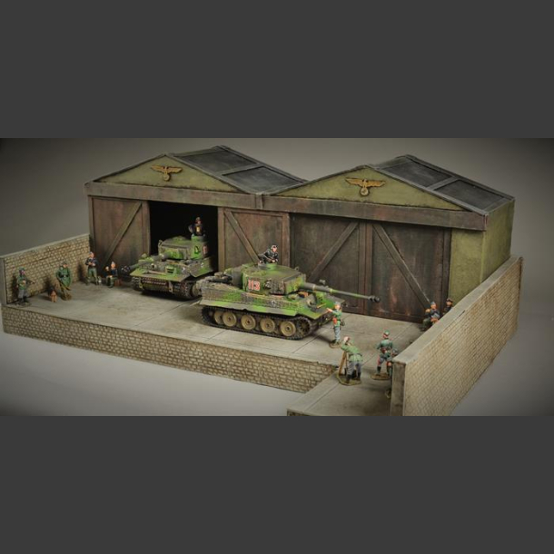German Factory with platform - diorama