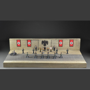 Nazi promenade with Nazi Banners and Nazi Eagle - diorama