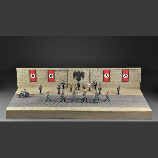 Nazi promenade with Nazi Banners and Nazi Eagle - diorama