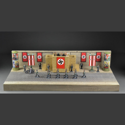 Nazi promenade with Nazi Banners and Nazi Eagle - diorama