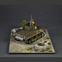 Gravel road and well - diorama