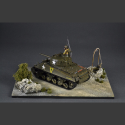Gravel road and well - diorama