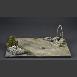 Gravel road and well - diorama