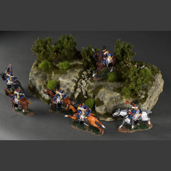 Cliff with green grass tops and green bushes