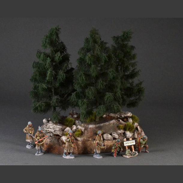Cliff with fir trees