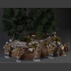Cliff with fir trees