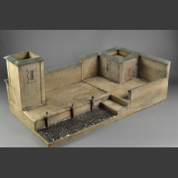 Harbor with tower and house - Diorama  
