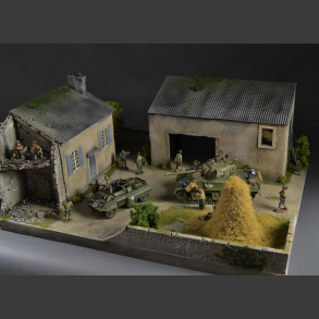 Farmhouse and Barn - diorama