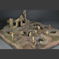 Battlefield and ruin - diorama