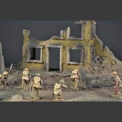 Battlefield and ruin - diorama