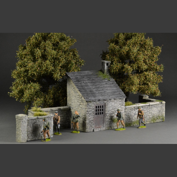 Stone house with stone walls