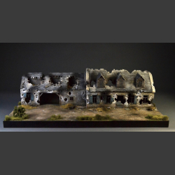 Bombed-Out Farmhouse and Barn - Diorama