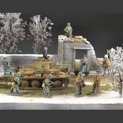 Ruin winter - diorama  