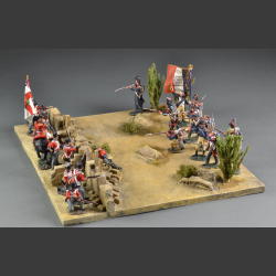 Desert ruin wall - diorama 