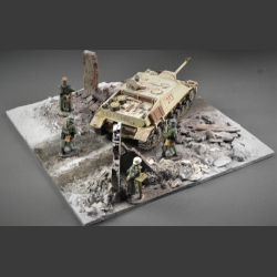 Ruin vinter - diorama
