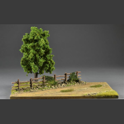 Gravel road in terrain - diorama