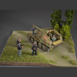 Terrain with trees - diorama 