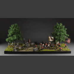 Gravel road in terrain - diorama