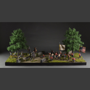 Gravel road in terrain - diorama