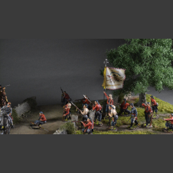Gravel road in terrain - diorama