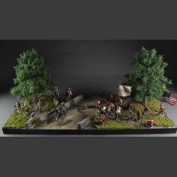 Gravel road in terrain - diorama
