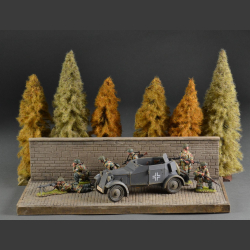 Cobblestone road and wall - diorama