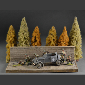 Cobblestone road and wall - diorama