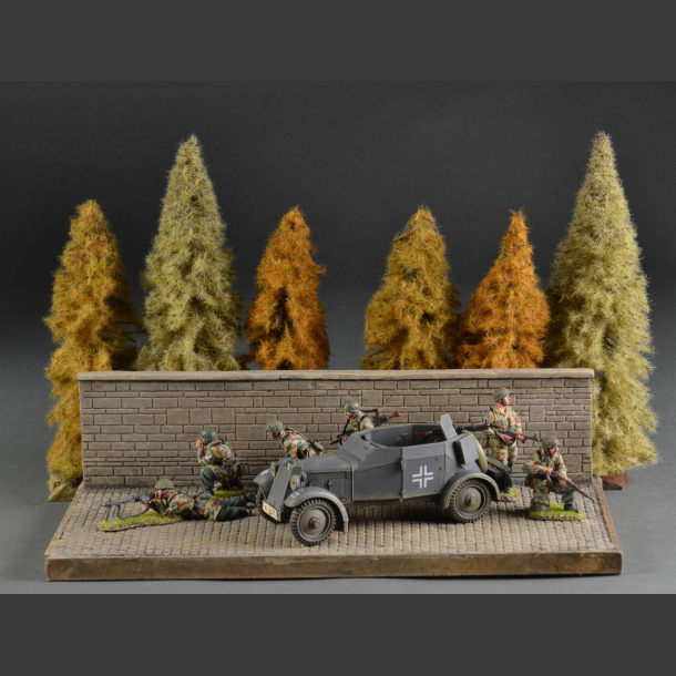 Cobblestone road and wall - diorama