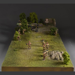 Field and dirt road - diorama 