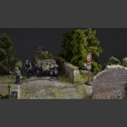 Field and dirt road - diorama 