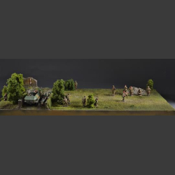 Field and dirt road - diorama 